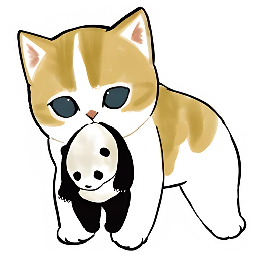 🥰 Стикер «Панда и Нян» для Telegram
