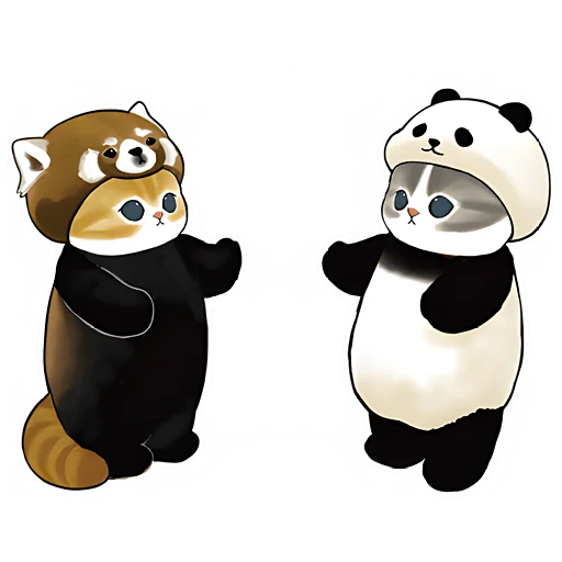 👋 Стикер «Панда и Нян» для Telegram