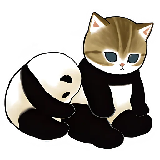 😌 Стикер «Панда и Нян» для Telegram