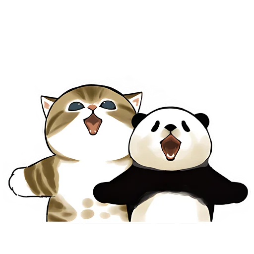 😁 Стикер «Панда и Нян» для Telegram