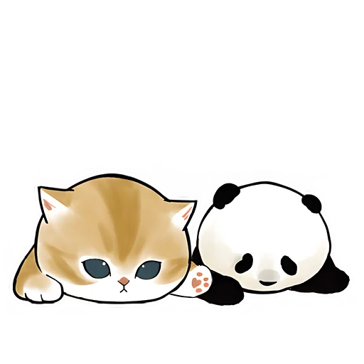 🫠 Стикер «Панда и Нян» для Telegram