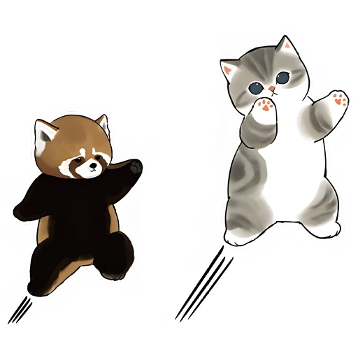 😎 Стикер «Панда и Нян» для Telegram