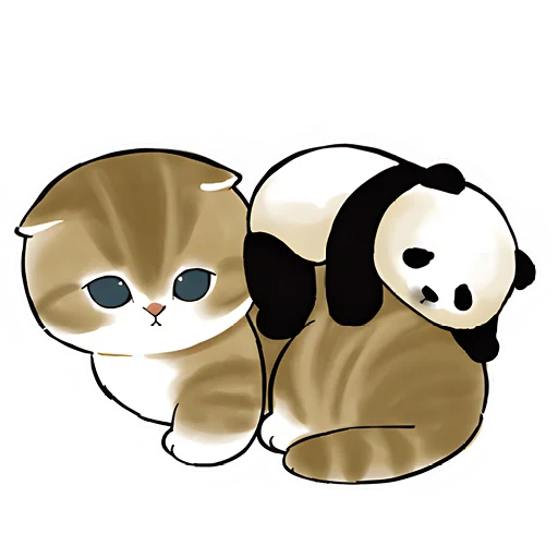 😙 Стикер «Панда и Нян» для Telegram