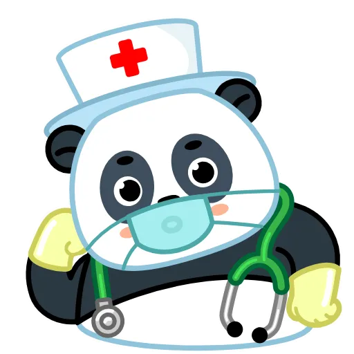 👨‍⚕️ Стикер «Panda Emic» для Telegram