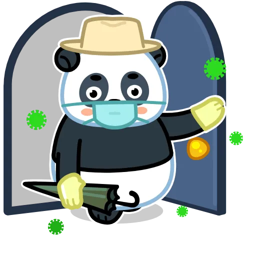 🦠 Стикер «Panda Emic» для Telegram