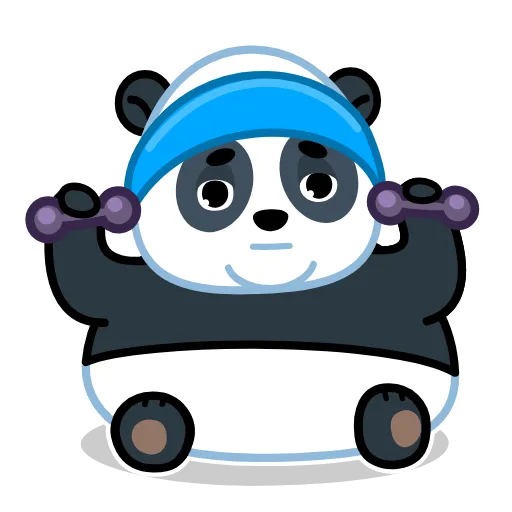 🏋️‍♂️ Стикер «Panda Emic» для Telegram