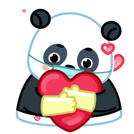 ❤️ Стикер «Panda Emic» для Telegram