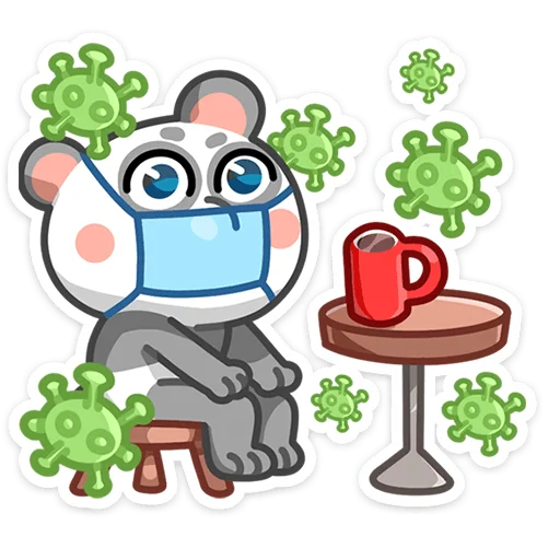 ☕️ Стикер «Панда Мия» для Telegram