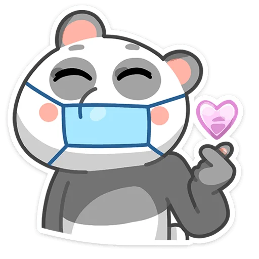 ❤️ Стикер «Панда Мия» для Telegram
