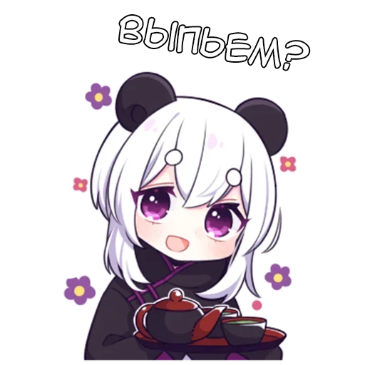 🍵 Стикер «Панди» для Telegram