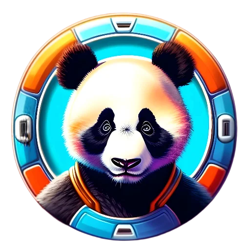 🐱 Стикер «Панды в кружках» для Telegram