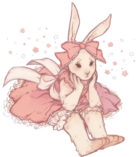 🐇 Стикер «luv you» для Telegram