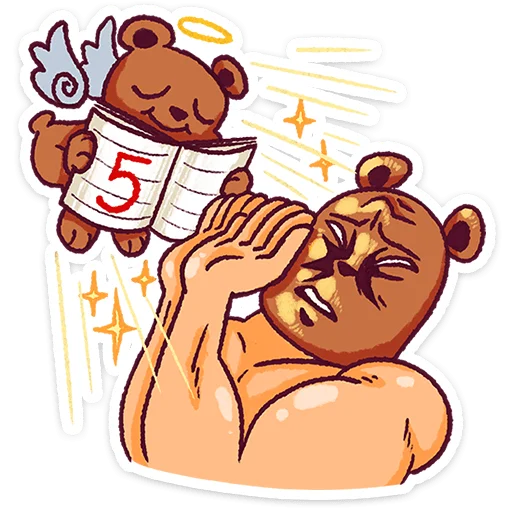🌟 Стикер «Папа-медведь» для Telegram