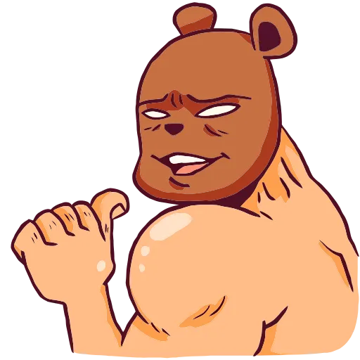😏 Эмодзи «Папа-медведь» для Telegram