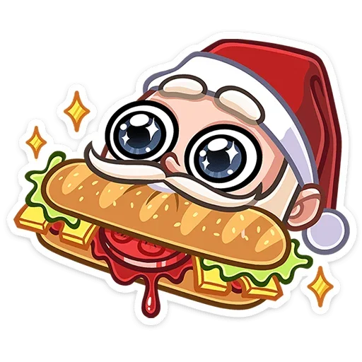 🤩 Стикер «Деда Мороз» для Telegram