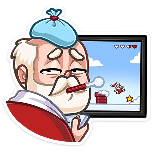 🤒 Стикер «Деда Мороз» для Telegram
