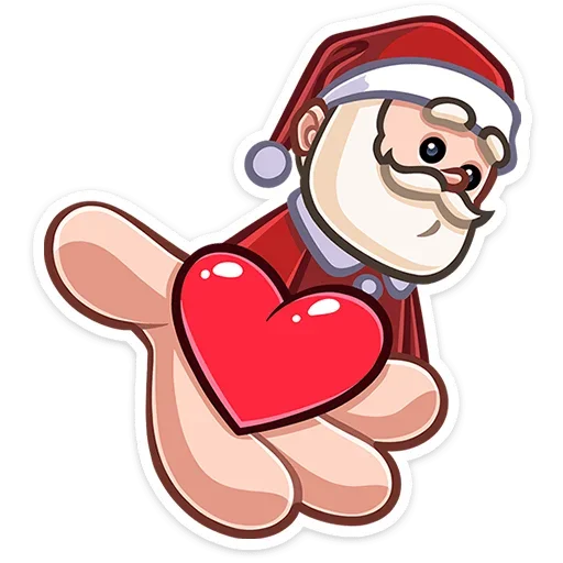 ❤ Стикер «Деда Мороз» для Telegram