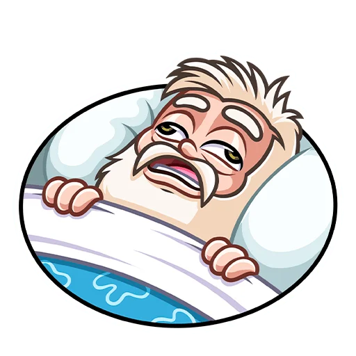 😴 Стикер «Гном Мороз» для Telegram