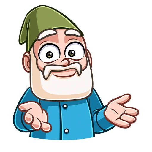 🤷‍♂ Стикер «Гном Мороз» для Telegram
