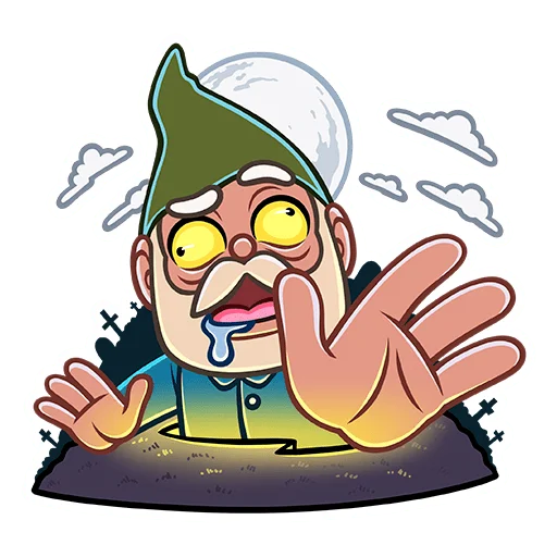 🤪 Стикер «Гном Мороз» для Telegram