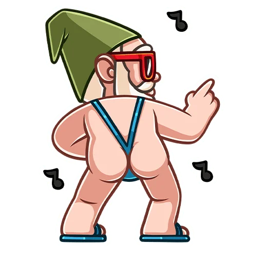 🕺 Стикер «Гном Мороз» для Telegram