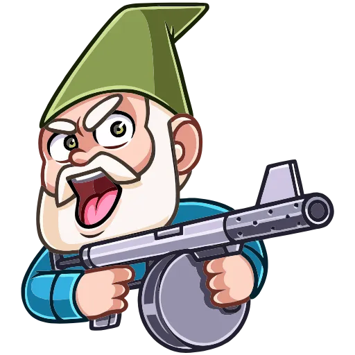 🔫 Эмодзи «Деда Гном» для Telegram