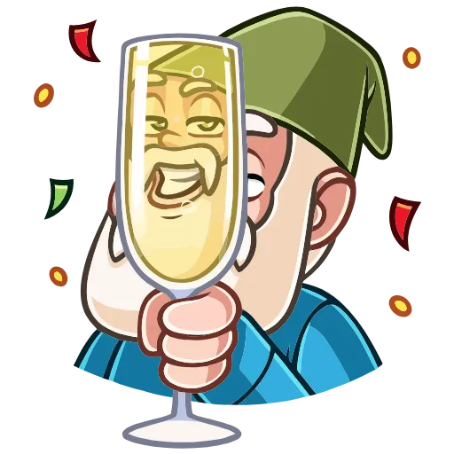 🍾 Эмодзи «Деда Гном» для Telegram