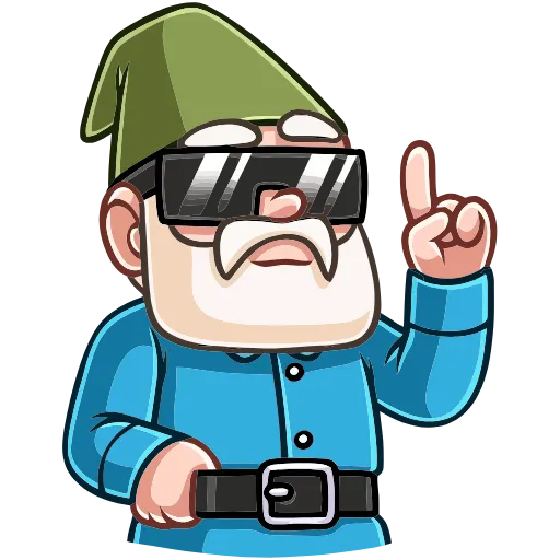 ☝️ Эмодзи «Деда Гном» для Telegram