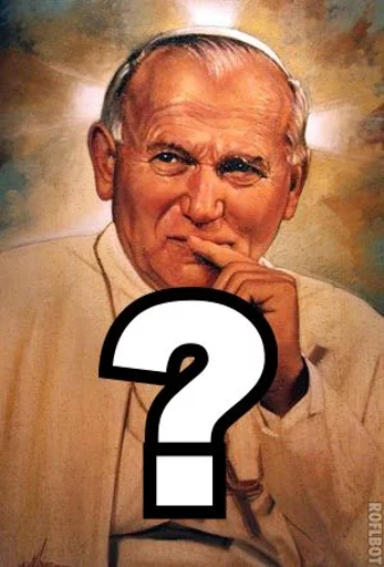 🤔 Стикер «Papieże reakcyjne» для Telegram