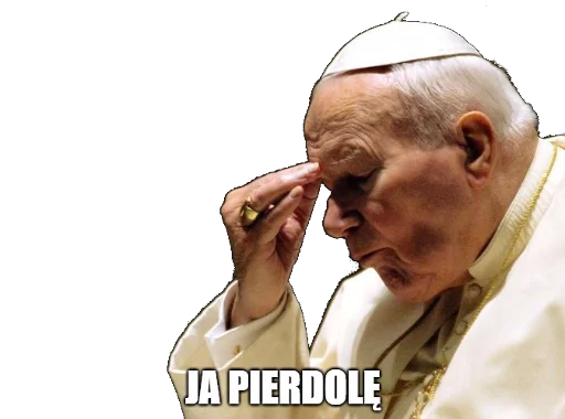 👎 Стикер «Papieże reakcyjne» для Telegram