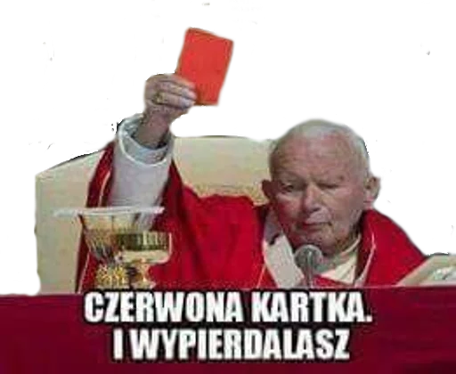 😡 Стикер «Papieże reakcyjne» для Telegram