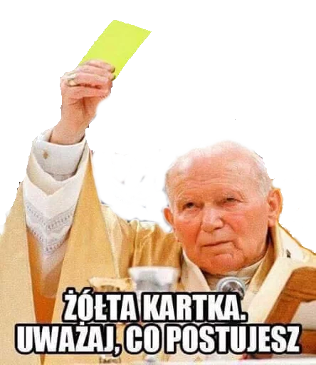 ☹ Стикер «Papieże reakcyjne» для Telegram