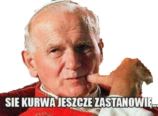 🤔 Стикер «Papieże reakcyjne» для Telegram