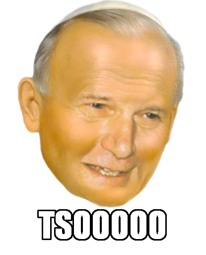 😮 Стикер «Papieże reakcyjne» для Telegram