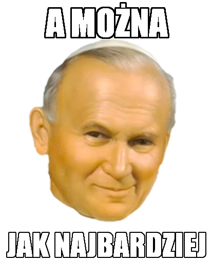 👌 Стикер «Papieże reakcyjne» для Telegram