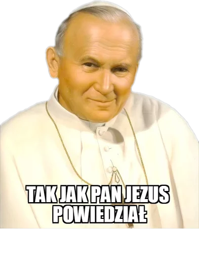 🖌 Стикер «Papieże reakcyjne» для Telegram