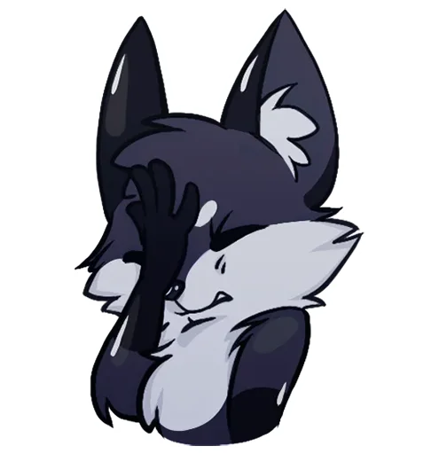 🦊 Стикер «Тёмная Паппи» для Telegram