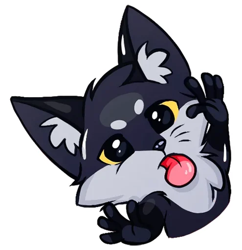 🦊 Стикер «Тёмная Паппи» для Telegram