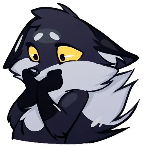 🦊 Стикер «Тёмная Паппи» для Telegram