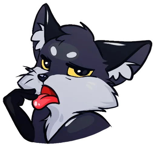 🦊 Стикер «Тёмная Паппи» для Telegram