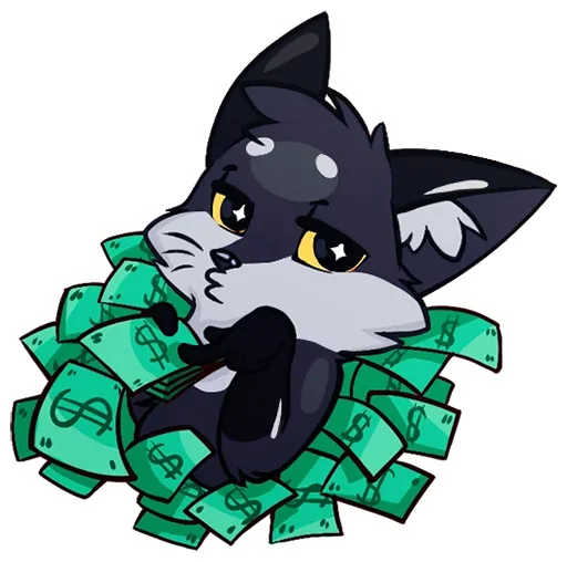 🦊 Стикер «Тёмная Паппи» для Telegram