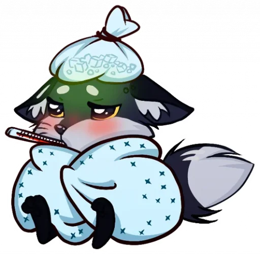 🦊 Стикер «Тёмная Паппи» для Telegram