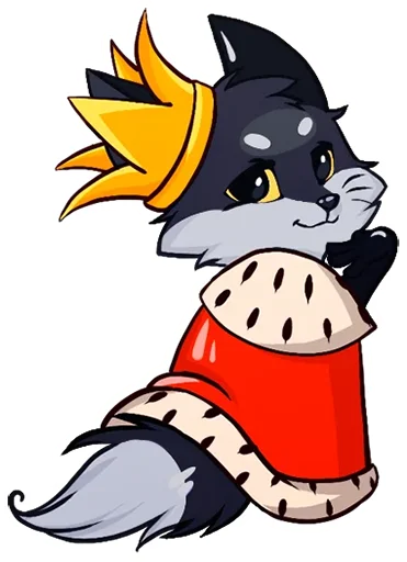 🦊 Стикер «Тёмная Паппи» для Telegram