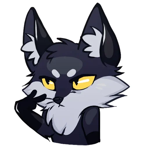 🦊 Стикер «Тёмная Паппи» для Telegram