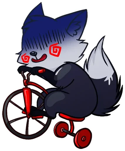 🦊 Стикер «Тёмная Паппи» для Telegram