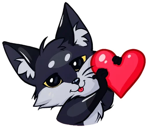 🦊 Стикер «Тёмная Паппи» для Telegram