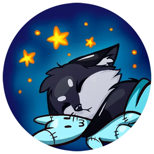 🦊 Стикер «Тёмная Паппи» для Telegram