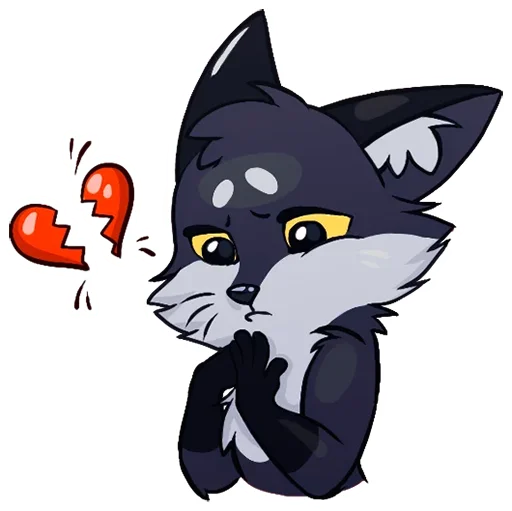 🦊 Стикер «Тёмная Паппи» для Telegram