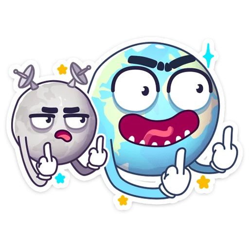 🖕 Стикер «Парад планет» для Telegram