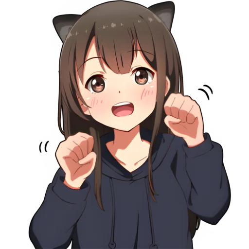 🐱 Стикер «Отаку-тян» для Telegram